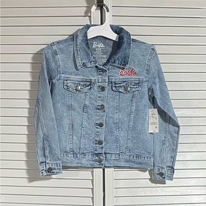 NWT Barbie girls medium (7-8) “girl revolution “ Jean jacket